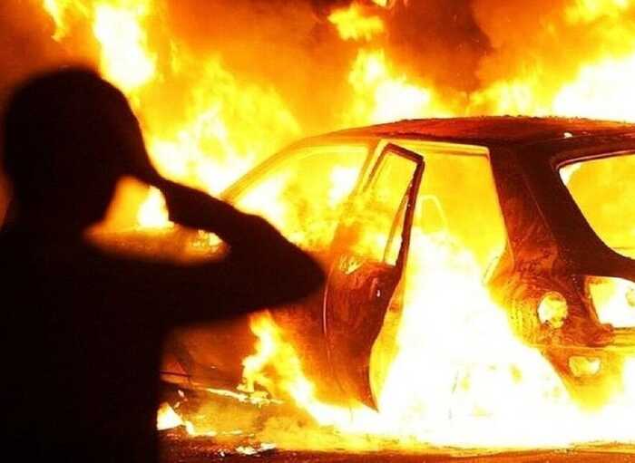 Партизани "АнтиСМЕРШ" спалили автомобіль військової поліції РФ на Херсонщині